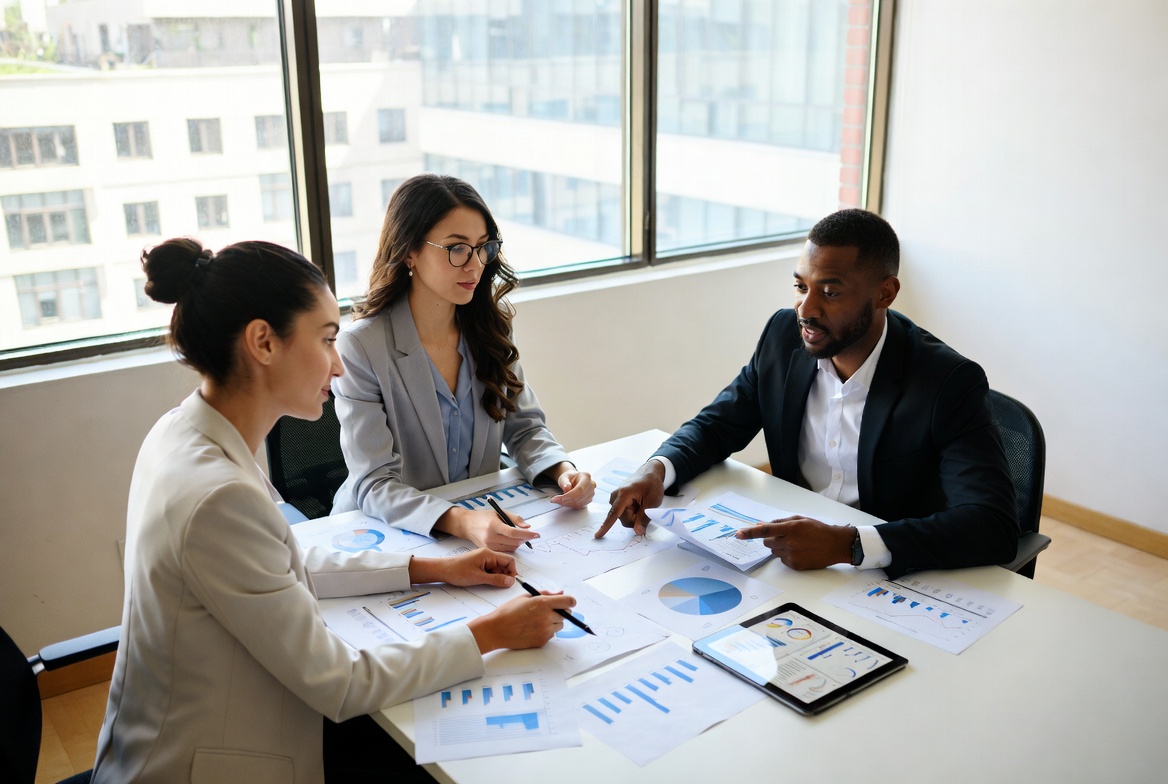 Accounting team with logistics